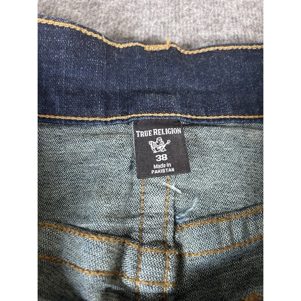 NEW True Religion‎ Jeans Mens 38X34 Dark Blue Denim Pants Ricky Relaxed Straight